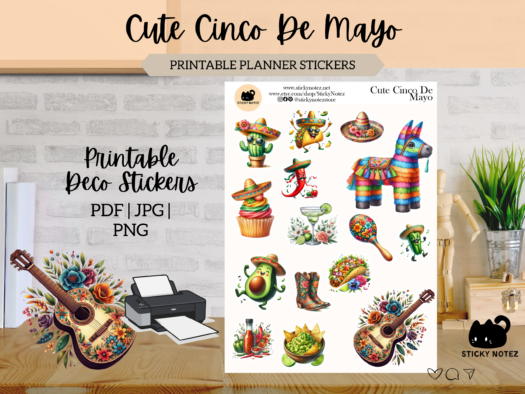Cute Cinco De Mayo Printable Stickers