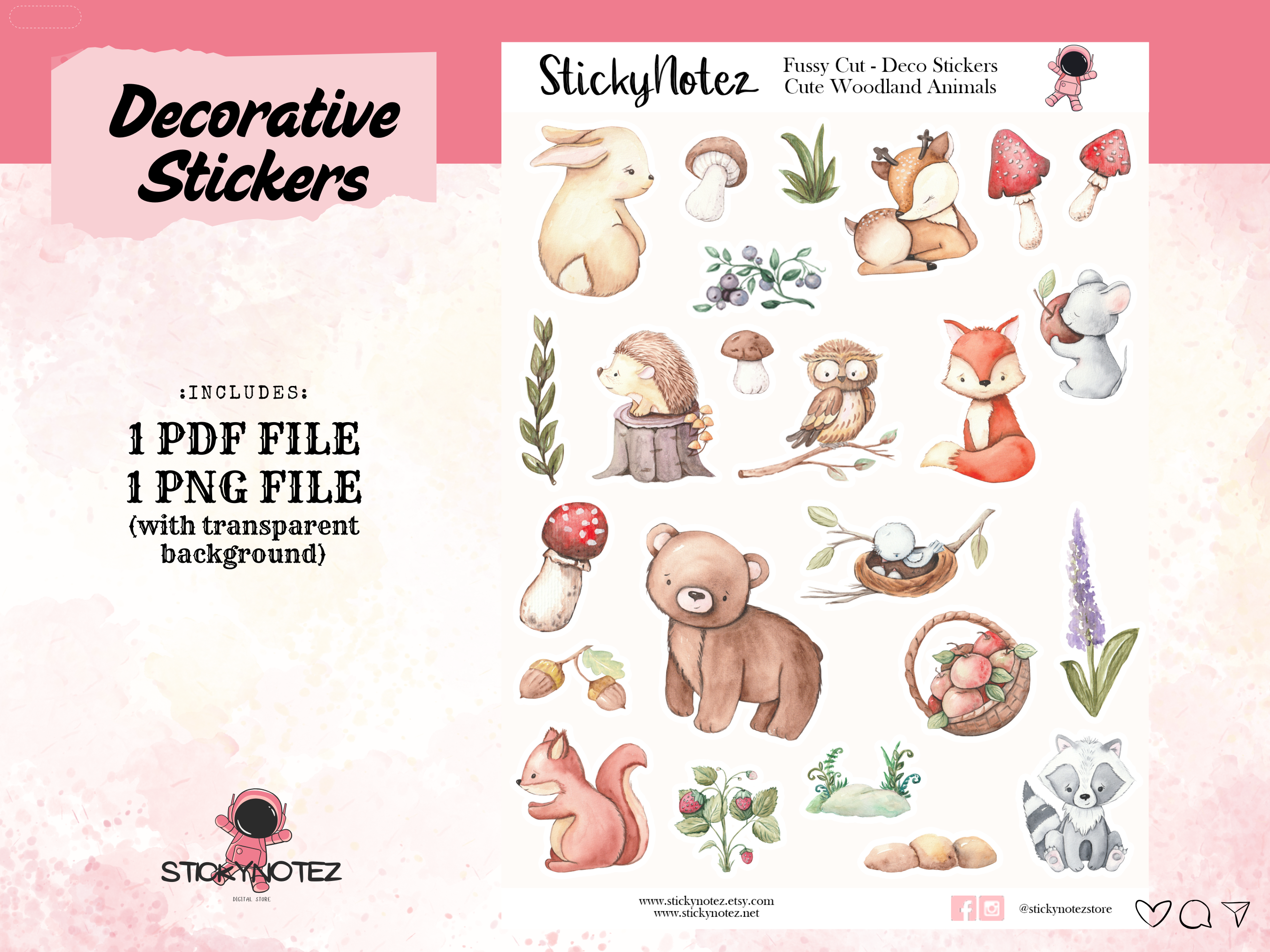 Cute Woodland Forest Animals