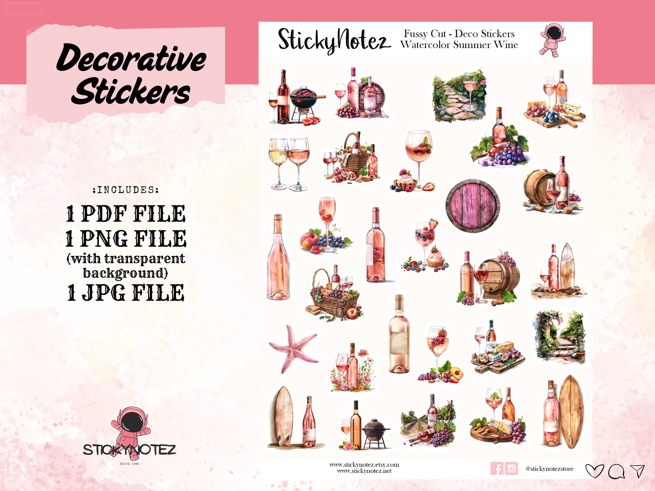 Watercolor Summer Wine